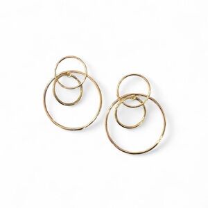 Serena Rose Gold Hoop Earrings Special Events Closet Staple Dangling Feminine